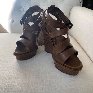 Bottega Veneta  wedge platform sandal